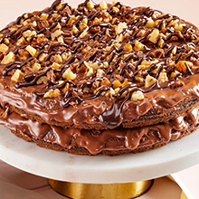 Double Layer Almond Brownie Cake